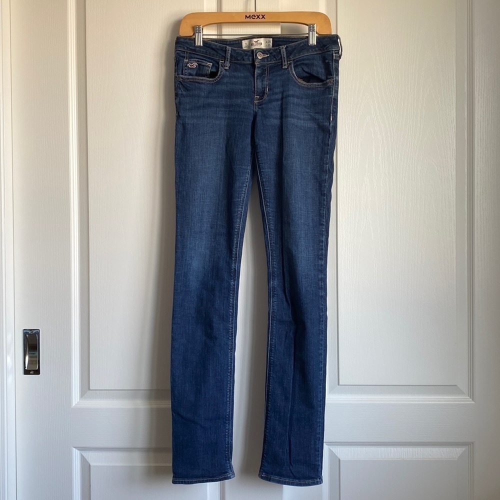 Hollister - Long Length Dark Denim Skinny Jeans, 7L or W 28, L 35​​​​​​​​​​​​​